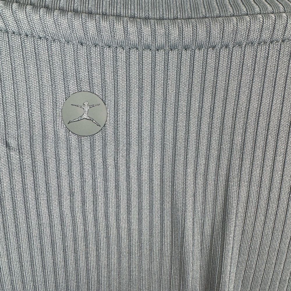 Danskin Teal Ribbed Long Sleeve Top - Picture 6 of 6